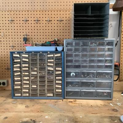 897 Two Small Parts Shop Organizers and File Organizer