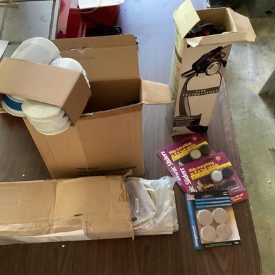 906 Lot of Furniture Sliders, Repair Set and Fire Extinguisher