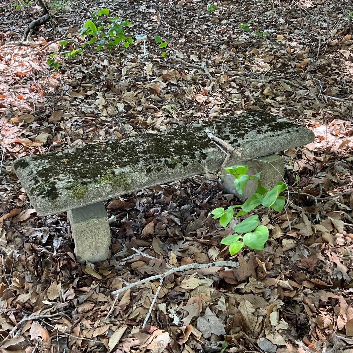 914 Vintage Concrete Bench