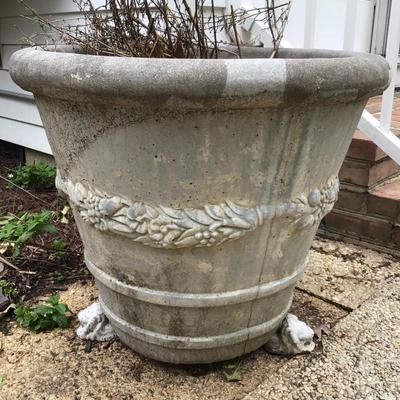 887 Large Round Cement 25" Planter