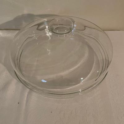 Glass Pie Dome w/platter
