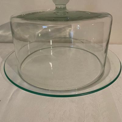 Glass Cake Plate w/Extra high cover