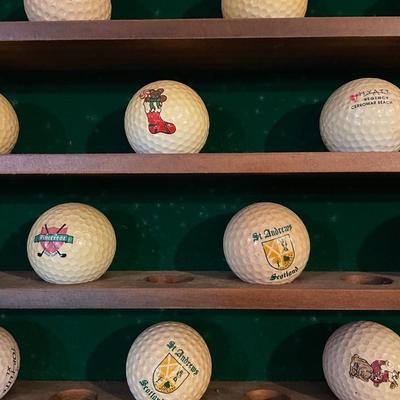 Golf Ball Display + 22 Balls