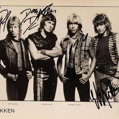 Dokken signed promo photo 