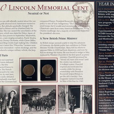 1940 Lincoln Memorial Cent Panel