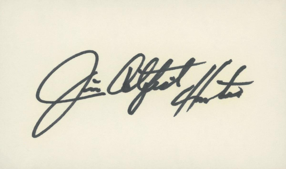 Jim "Catfish" Hunter original signature