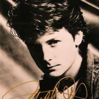 Michael J. Fox signed portrait photo 
