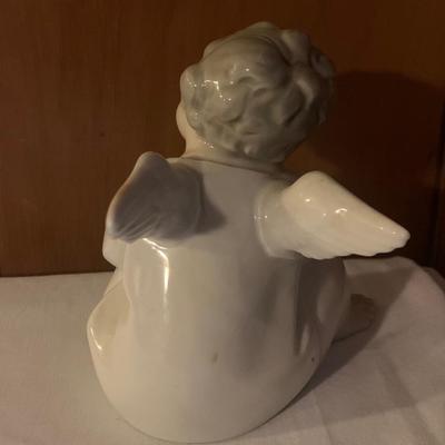 Lladro Seated Boy Angel