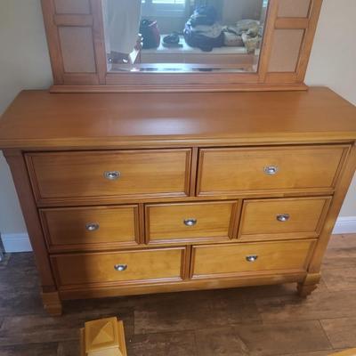 Holland House 7 Drawer Cabinet WIth Mirror
