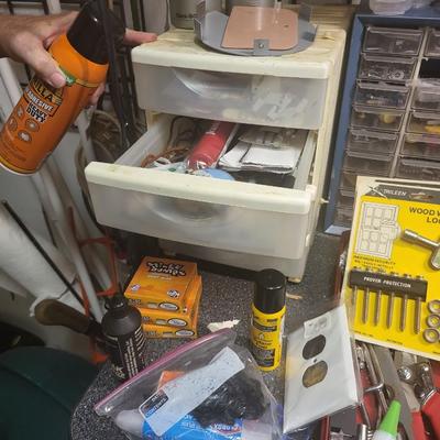 Complete Garage Cabinet Contents Lot