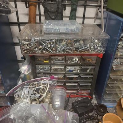 Complete Garage Cabinet Contents Lot