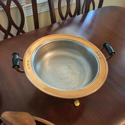 Silverplate Lot with Wood Fruit Bowl