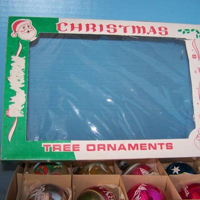LOT 102 TWO BOXES OF WONDERFUL VINTAGE CHRISTMAS GLASS  ORNAMENTS