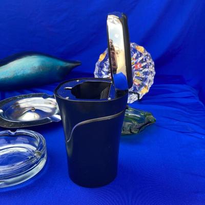 NEW AND OLD ASHTRAYS A HANDSOME MALARD DUCK & A ZIPPO