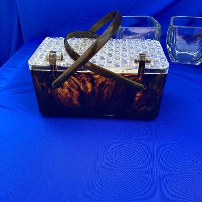 Cool Retro Plastic Purse ðŸ‘œ, Libby Votive Cups and an Amber Votive Candle Holder