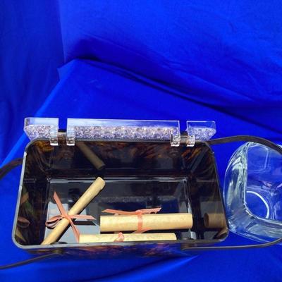 Cool Retro Plastic Purse ðŸ‘œ, Libby Votive Cups and an Amber Votive Candle Holder