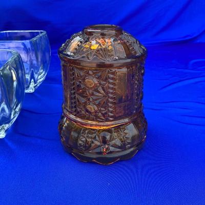 Cool Retro Plastic Purse ðŸ‘œ, Libby Votive Cups and an Amber Votive Candle Holder