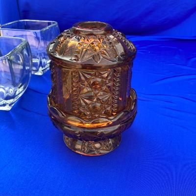 Cool Retro Plastic Purse ðŸ‘œ, Libby Votive Cups and an Amber Votive Candle Holder