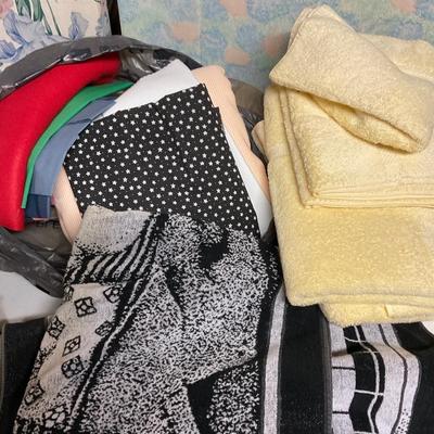 Sewing Material And Towels.