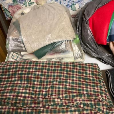 Sewing Material And Towels.