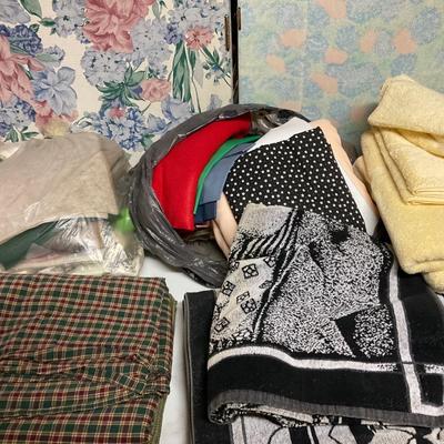 Sewing Material And Towels.
