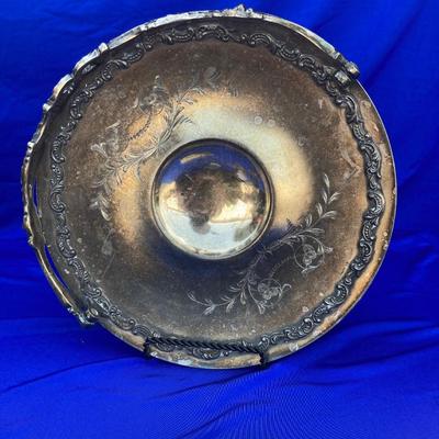 A Bunch of Shiny Golden Brass and Quadruple Silver Plated Basketey Plate Thing