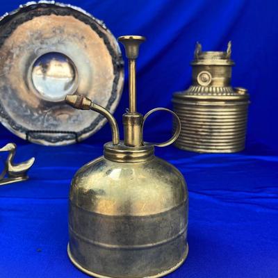A Bunch of Shiny Golden Brass and Quadruple Silver Plated Basketey Plate Thing