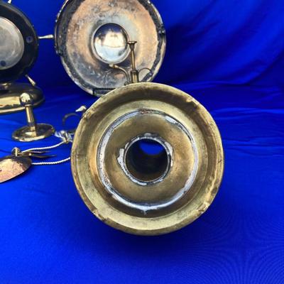 A Bunch of Shiny Golden Brass and Quadruple Silver Plated Basketey Plate Thing