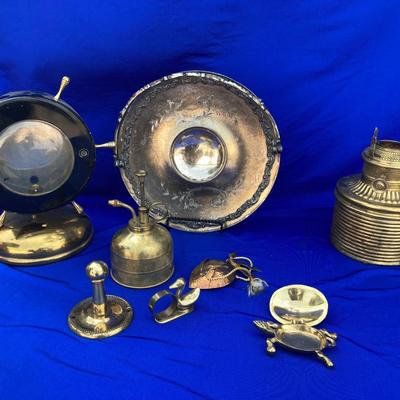 A Bunch of Shiny Golden Brass and Quadruple Silver Plated Basketey Plate Thing