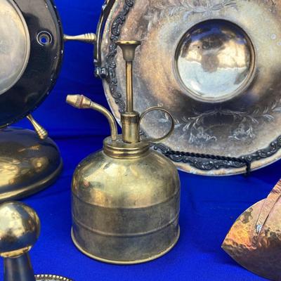 A Bunch of Shiny Golden Brass and Quadruple Silver Plated Basketey Plate Thing