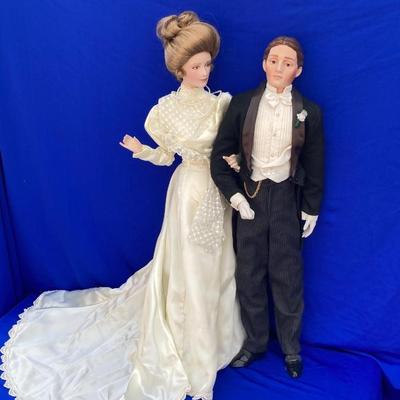 FRANKLIN MINT HEIRLOOM COLLECTIONS BRIDE AND GROOM