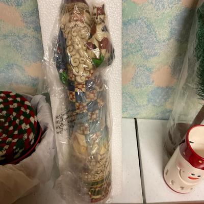 Jim Shore Santa, Large Santa, Feather Tree And More.