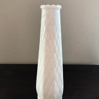 (3) small white bud vases