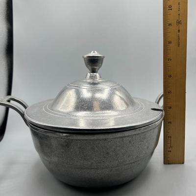 Vintage Wilton Armetale Silver Regal Pewter Soup Tureen with Serving Ladle