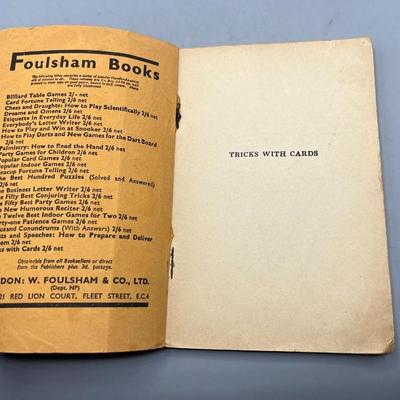Vintage Tricks with Cards Foulsham Handbooks Conjuring Sleight of Hand Magic Tricks Method Book