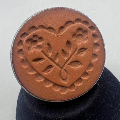 RyCraft Inc. Flower Heart Ceramic Cute Crafting Cookie Pastry Stamp