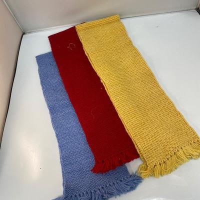 Red, Yellow, and Blue Small Sized Winter Scarf Set