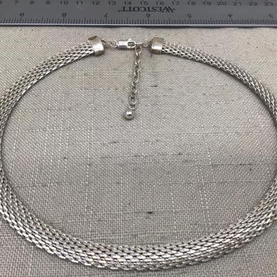 Heavy 925 Silver Mesh Necklace
