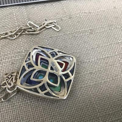 Silver 925 Multi Stone Necklace