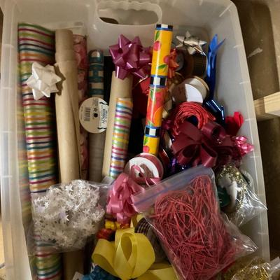 Wrapping Paper And Ribbon,Large Tote.