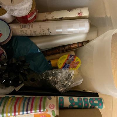 Wrapping Paper And Ribbon,Large Tote.