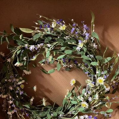 Wreath And Doves With Greenery