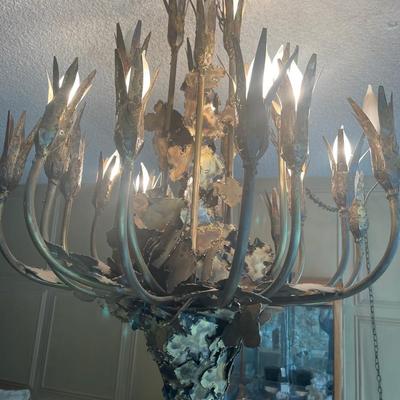 Tom Green Brutalist Large Chandelier