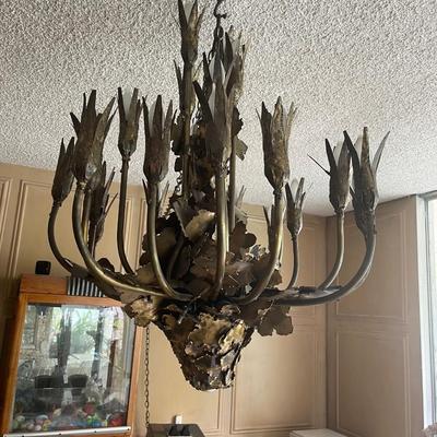 Tom Green Brutalist Large Chandelier