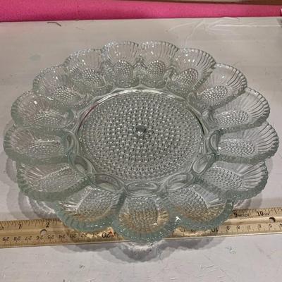 Heavy Glass Deviled Egg Tray