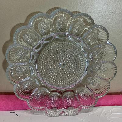 Heavy Glass Deviled Egg Tray