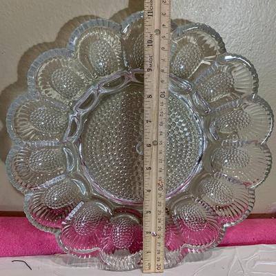 Heavy Glass Deviled Egg Tray
