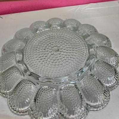 Heavy Glass Deviled Egg Tray