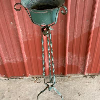 Vintage Hand Crafted Iron Planter