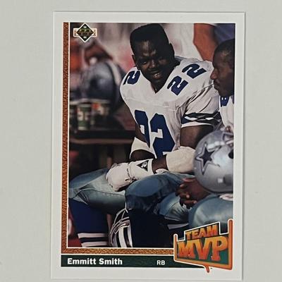 Dallas Cowboys Emmitt Smith 1991 Upper Deck Team MVP #456 trading card